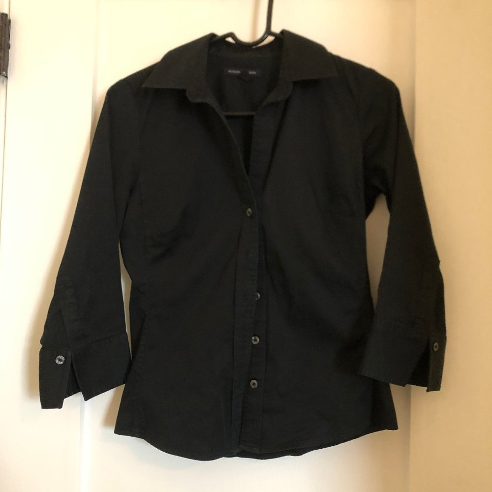 Banana Republic Black Button Down